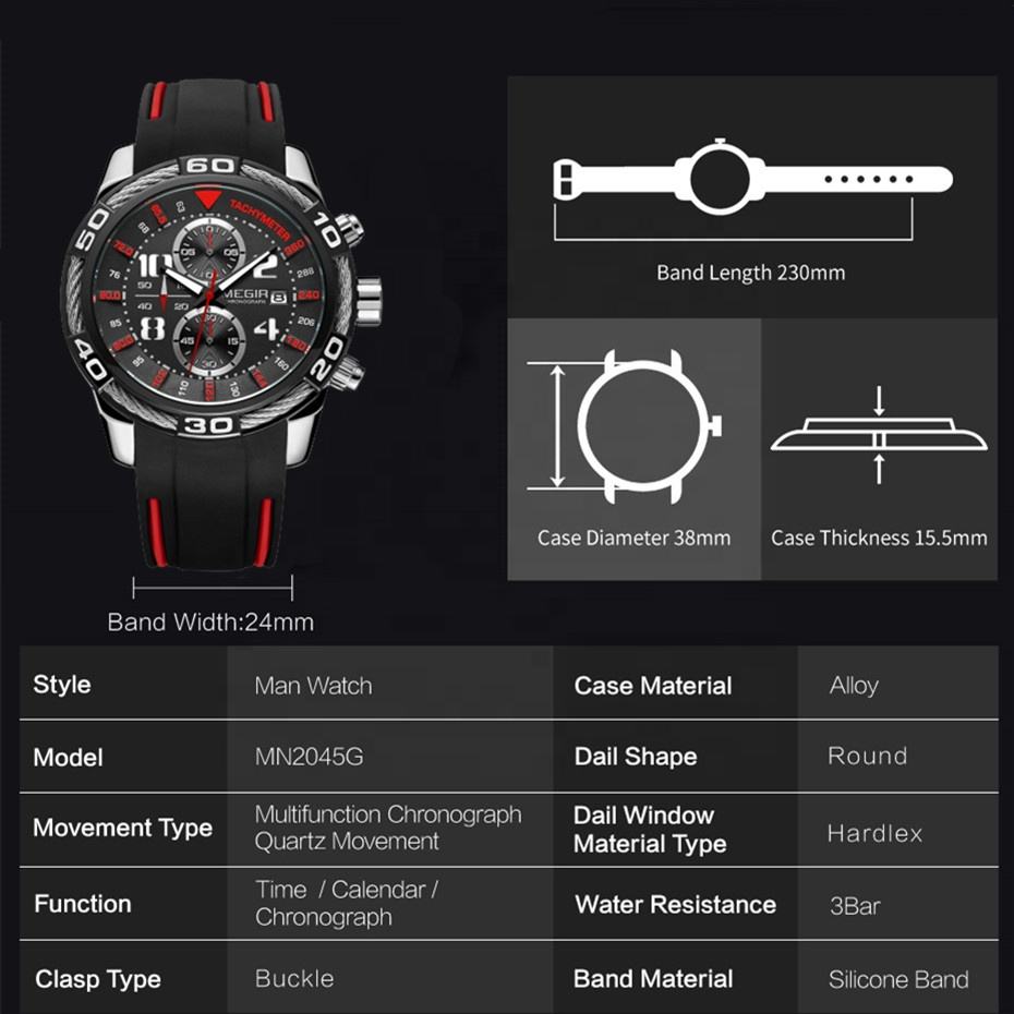 MEGIR Sports Watch for Men