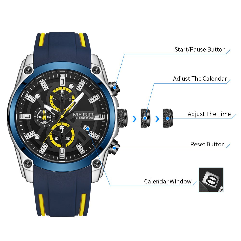 MEGIR Vortex Series Men's Chronograph Sport Watch